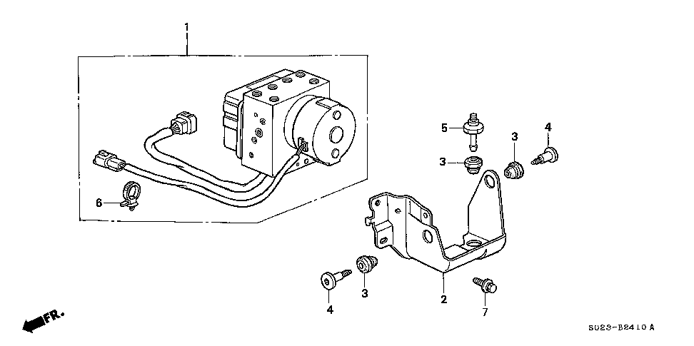 57358-S01-A01 - RUBBER, ABS MOUNTING