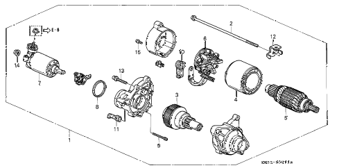 Honda online store : 1997 civic at starter motor (mitsuba/cme) (at) parts