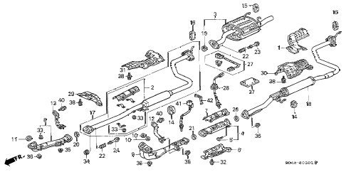 1998 Honda Civic Exhaust System Diagram - View All Honda Car Models & Types