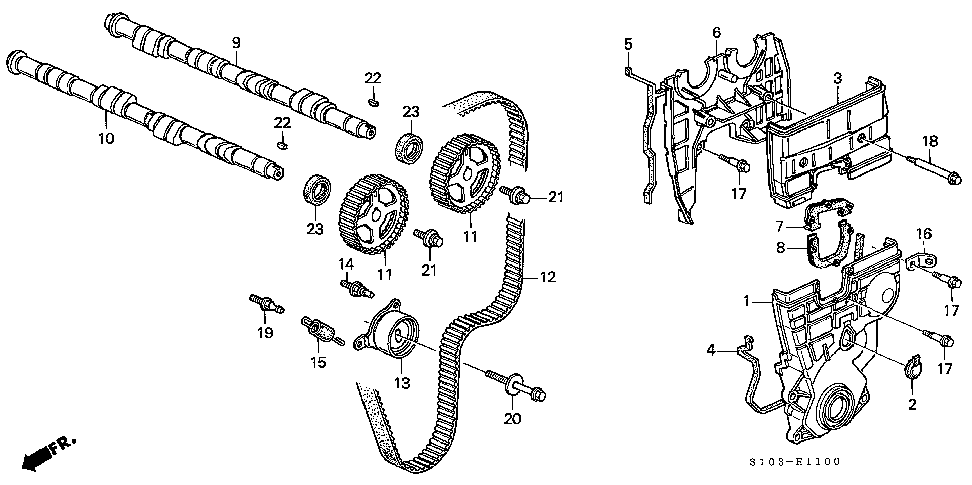 11840-PR4-A00 - COVER, TIMING BELT BACK