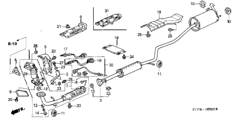 Honda online store : 2001 insight exhaust pipe parts