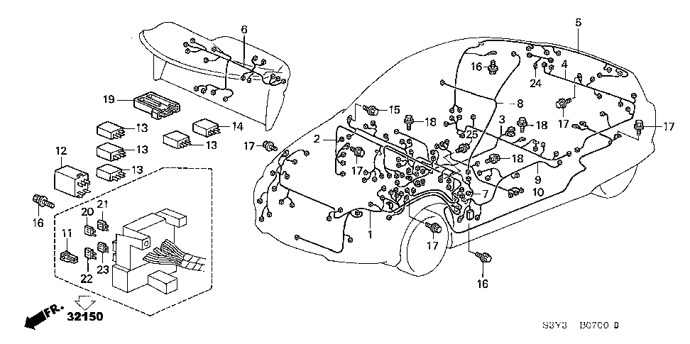 32150-S3Y-A20 - WIRE HARNESS, DASHBOARD