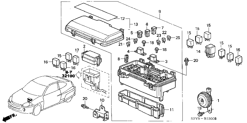 38254-S3Y-A01 - COVER (UPPER)