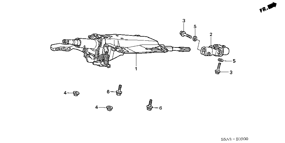 53323-S5A-003 - JOINT B, STEERING