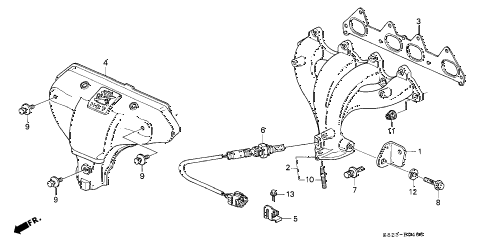 Honda online store : 2000 accord exhaust manifold parts