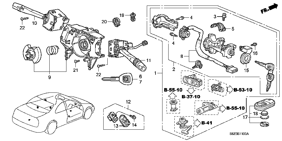 35130-S84-A01 - SWITCH, STEERING
