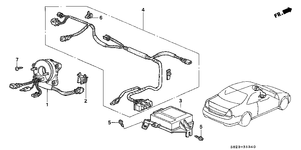 77907-S84-A01 - HOLDER, CONNECTOR (4P)