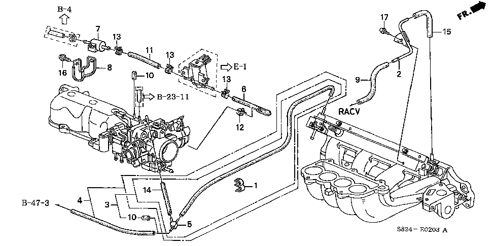 17417-PAA-A60 - TUBE, PRESSURE REGULATOR