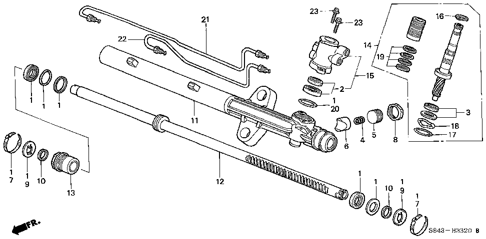 53641-S84-A01 - VALVE SUB-ASSY., STEERING