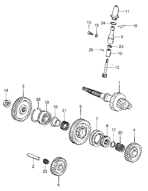 1980 civic ** 5 DOOR HMT HMT COUNTERSHAFT (1) diagram 1980 civic ** 5 DOOR HMT HMT COUNTERSHAFT (1) diagram