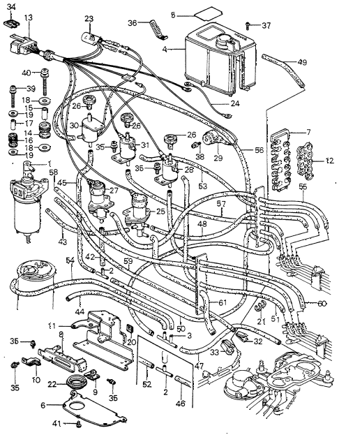 1981 civic ** 5 DOOR 5MT CONTROL BOX (5) diagram