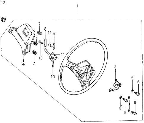 1982 civic **(WAGOVAN) 5 DOOR 5MT STEERING WHEEL (3) diagram