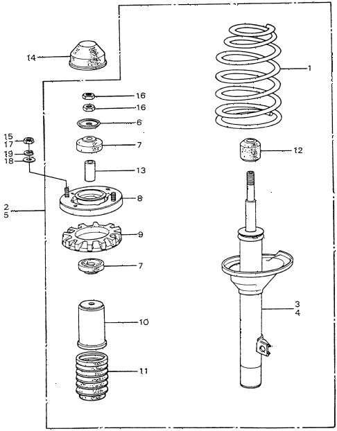 1980 civic **(1500) 3 DOOR 5MT REAR SHOCK ABSORBER (1) diagram 1980 civic **(1500) 3 DOOR 5MT REAR SHOCK ABSORBER (1) diagram