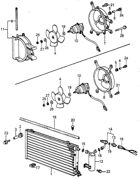 1980 civic **(1500) 3 DOOR 4MT A/C AIR CONDITIONER - FAN diagram 1980 civic **(1500) 3 DOOR 4MT A/C AIR CONDITIONER - FAN diagram