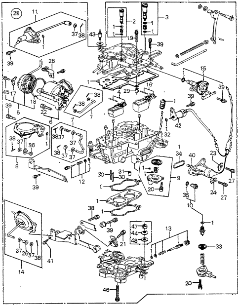 1980 civic ** 5 DOOR 5MT CARBURETOR (2) diagram