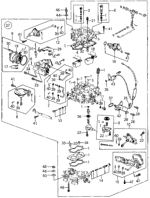 1982 civic GL(1500) 3 DOOR 5MT CARBURETOR (4) diagram