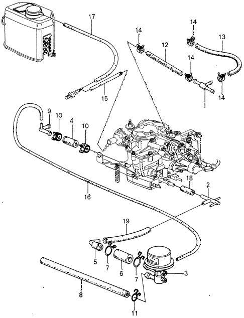 1980 civic FE(1300) 3 DOOR 5MT FUEL TUBING (1) diagram 1980 civic FE(1300) 3 DOOR 5MT FUEL TUBING (1) diagram