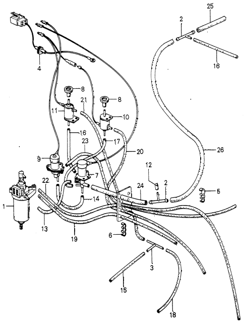 1980 civic FE(1300) 3 DOOR 5MT CONTROL VALVE (3) diagram 1980 civic FE(1300) 3 DOOR 5MT CONTROL VALVE (3) diagram