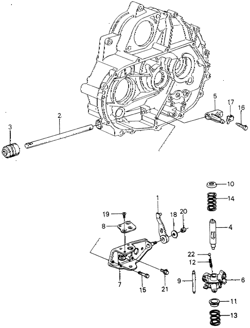 1982 civic **(1300) 3 DOOR 4MT 4MT SHIFT ARM - SHIFT ROD diagram 1982 civic **(1300) 3 DOOR 4MT 4MT SHIFT ARM - SHIFT ROD diagram