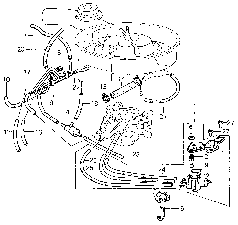 16810-PA6-681 - STAY, AIR JET CONTROL