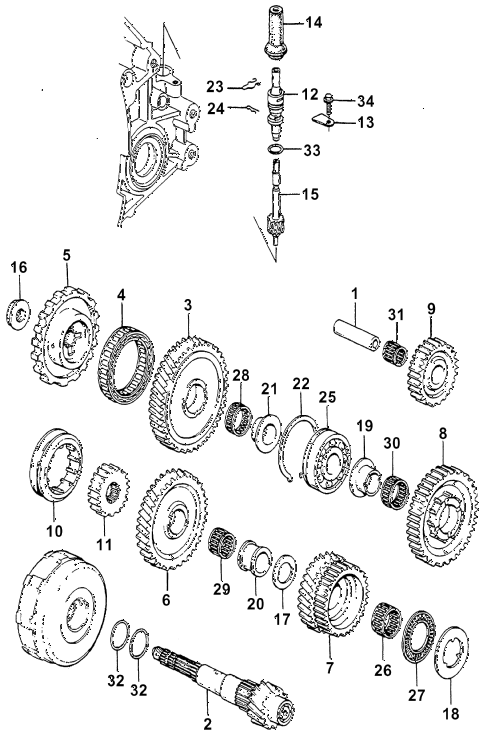 1982 accord DX 4 DOOR HMT HMT COUNTERSHAFT ( 1982 accord DX 4 DOOR HMT HMT COUNTERSHAFT (