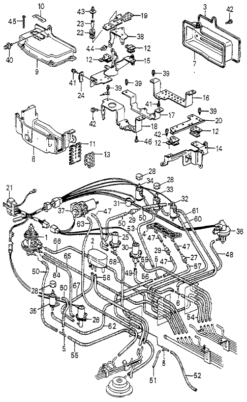 1982 accord DX 4 DOOR 5MT CONTROL BOX (1) VALVE - TUBE diagram 1982 accord DX 4 DOOR 5MT CONTROL BOX (1) VALVE - TUBE diagram