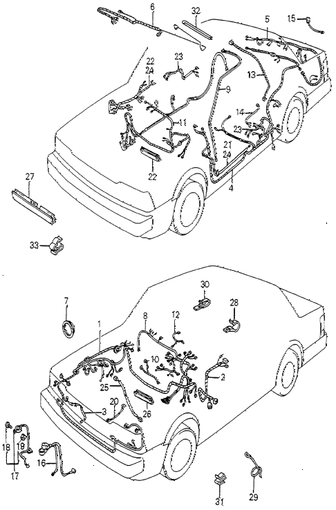 1982 accord DX 4 DOOR 5MT WIRE HARNESS - BATTERY CABLE diagram 1982 accord DX 4 DOOR 5MT WIRE HARNESS - BATTERY CABLE diagram