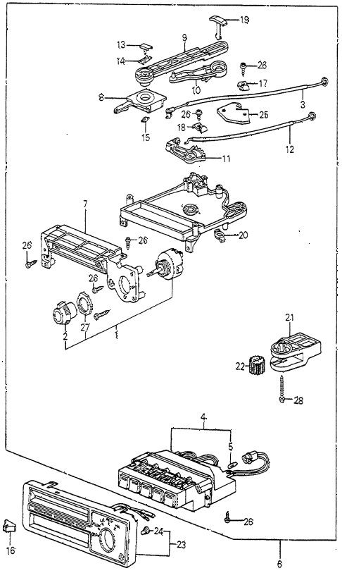 1982 accord DX 4 DOOR 5MT HEATER LEVER diagram 1982 accord DX 4 DOOR 5MT HEATER LEVER diagram