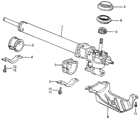 1982 accord DX 4 DOOR 5MT P.S. GEAR BOX (2) diagram