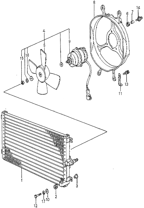 1982 accord LX 3 DOOR HMT A/C AIR CONDITIONER - FAN diagram 1982 accord LX 3 DOOR HMT A/C AIR CONDITIONER - FAN diagram