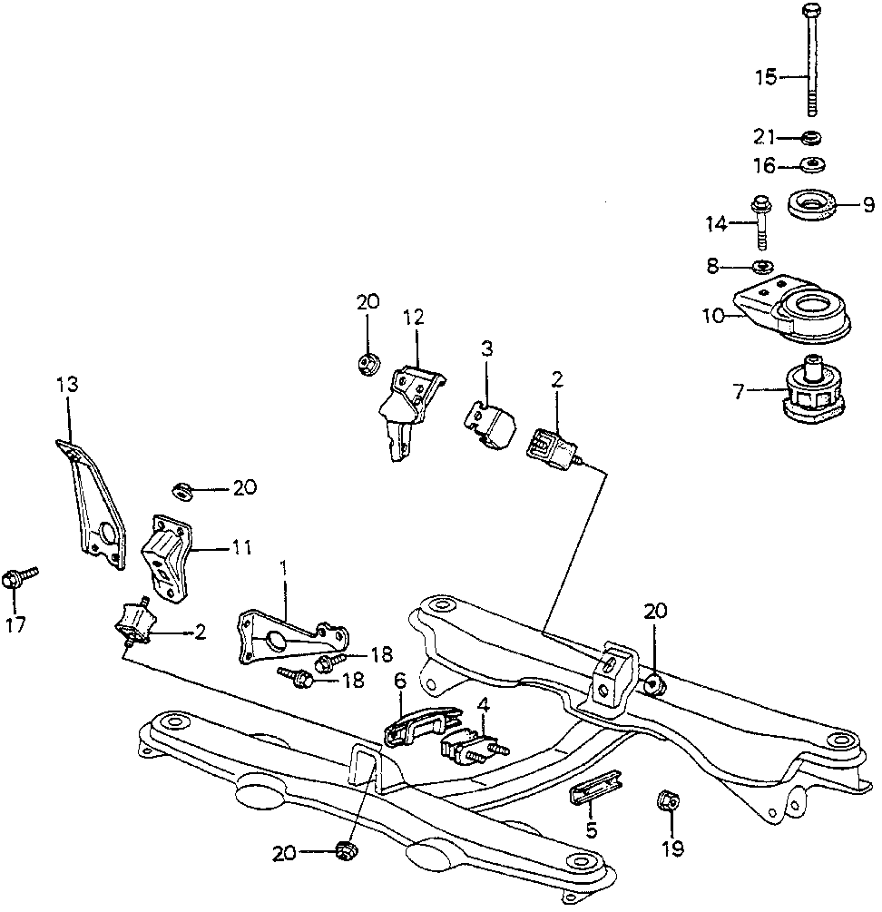 50811-SA5-981 - RUBBER, ENGINE MOUNTING INSULATOR