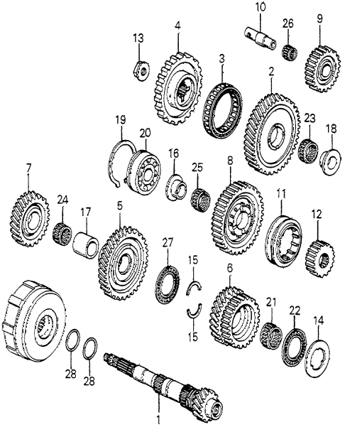 1985 accord S 3 DOOR 4AT AT COUNTERSHAFT diagram 1985 accord S 3 DOOR 4AT AT COUNTERSHAFT diagram