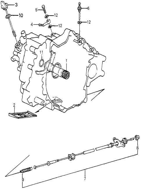 1985 accord S 3 DOOR 4AT AT STATOR SHAFT  - SPEEDOMEMTERGEAR diagram