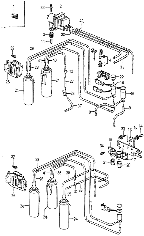 1984 accord S 3 DOOR 5MT VACUUM TANK - TUBING diagram 1984 accord S 3 DOOR 5MT VACUUM TANK - TUBING diagram