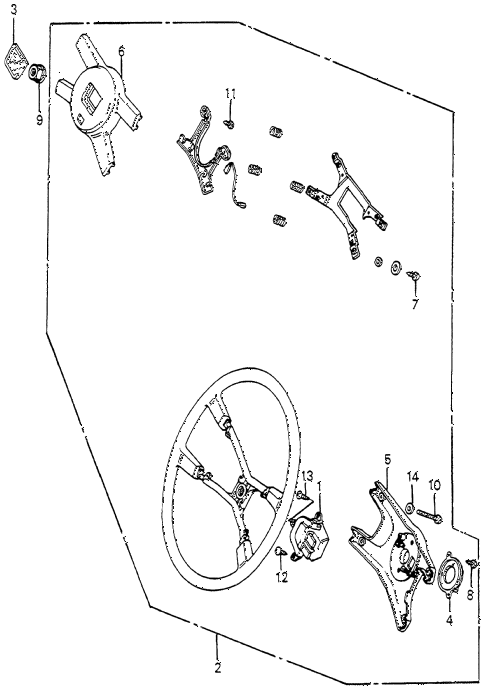 1985 accord S 3 DOOR 5MT STEERING WHEEL (2) diagram