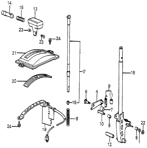 1985 accord S 3 DOOR 4AT SELECT LEVER diagram 1985 accord S 3 DOOR 4AT SELECT LEVER diagram