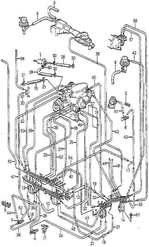 1985 accord LX 4 DOOR 5MT FUEL TUBING (3) diagram