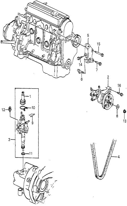 1985 accord LX 3 DOOR 5MT P.S. PUMP - SPEED SENSOR diagram