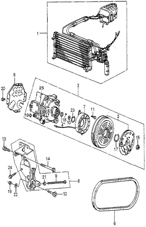 1984 accord S 3 DOOR 5MT A/C COMPRESSOR (KEIHIN) diagram 1984 accord S 3 DOOR 5MT A/C COMPRESSOR (KEIHIN) diagram