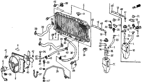1986 prelude SI 2 DOOR 4AT RADIATOR (SI) diagram 1986 prelude SI 2 DOOR 4AT RADIATOR (SI) diagram