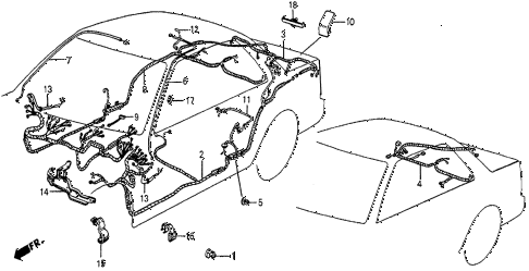 1986 prelude SI 2 DOOR 4AT CABIN WIRE HARNESS diagram 1986 prelude SI 2 DOOR 4AT CABIN WIRE HARNESS diagram