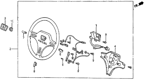 1985 prelude SI 2 DOOR 4AT STEERING WHEEL (SI) diagram
