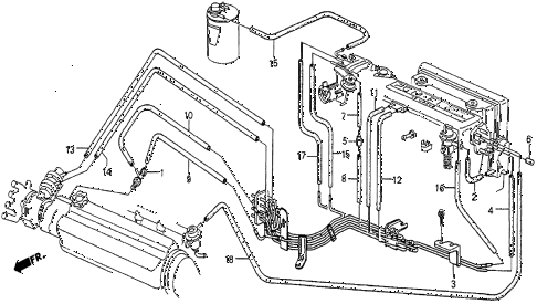 1986 prelude SI 2 DOOR 4AT INSTALL PIPE (2) diagram