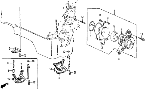 1986 prelude SI 2 DOOR 4AT OIL PUMP diagram