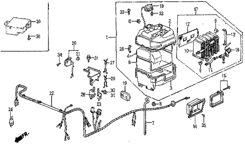 1985 prelude DX 2 DOOR 4AT A/C UNIT diagram 1985 prelude DX 2 DOOR 4AT A/C UNIT diagram