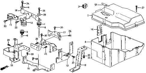1986 crx DX 2 DOOR 5MT NO. 2 COVER (1.5 DX) diagram