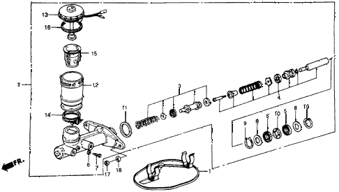 1986 crx SI 2 DOOR 5MT MASTER CYLINDER diagram 1986 crx SI 2 DOOR 5MT MASTER CYLINDER diagram