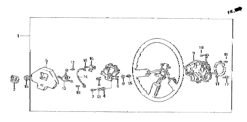 1986 crx HF 2 DOOR 5MT STEERING WHEEL (4) diagram 1986 crx HF 2 DOOR 5MT STEERING WHEEL (4) diagram