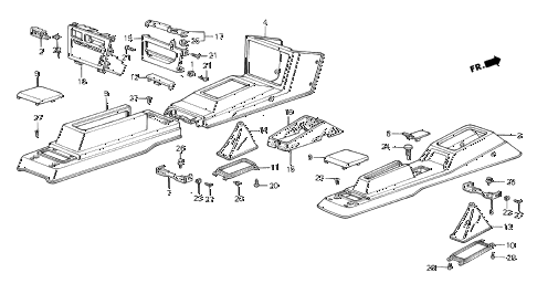 1985 crx DX 2 DOOR 5MT CONSOLE diagram 1985 crx DX 2 DOOR 5MT CONSOLE diagram