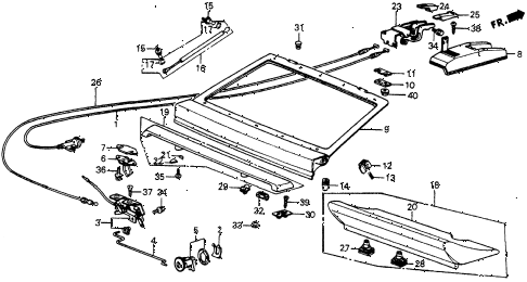 1986 crx SI 2 DOOR 5MT TAILGATE diagram
